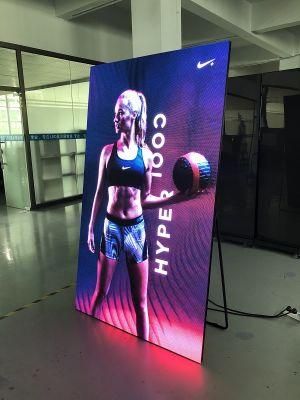 P2.5mm Slim and 28kg Seamless Full Color Aluminum Wall Mounting LED Screen Display Digital Poster for Showroom