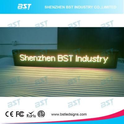 Programmable Semi-Outdoor Yellow Color LED Moving Sign (P10mm)