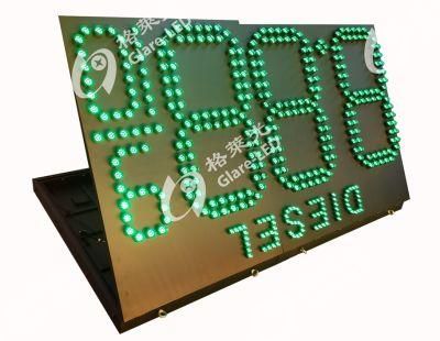 Glare-LED 8.889/10 LED Gas Price Signs with Regular Diesel Unlead Light Box on Top