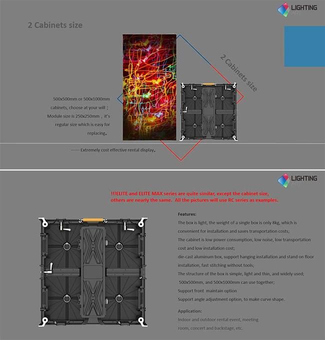 Lights P3.91mm Stage LED Display Rental Big LED Screen