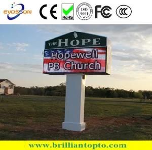 Outdoor Chruch P10 LED Display Sign Board, Front Open LED Screen