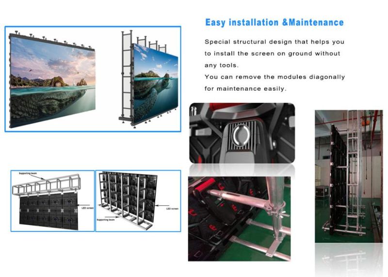 Large and Small Event Usage Front Service High Image Quality Rental Outdoor LED Video Display