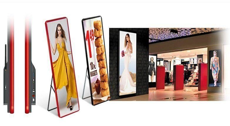 Shop Advertising 640X1920mm P2.5 Poster LED Poster Display Mirror LED Screen