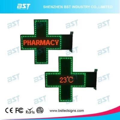 P14 Double Face Rg Color Outdoor Pharmacy LED Cross Sign