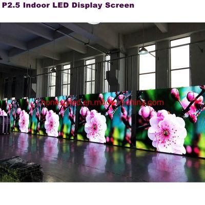 Lowest Price Full Color LED Billboard LED Display Wall P2.5 Advertising Panel Rental Indoor LED Screen Display for Church