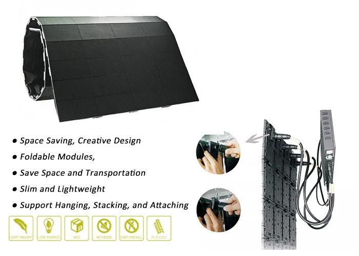 Space-Saving P10 Foldable LED Display Only 10kg/Sqm