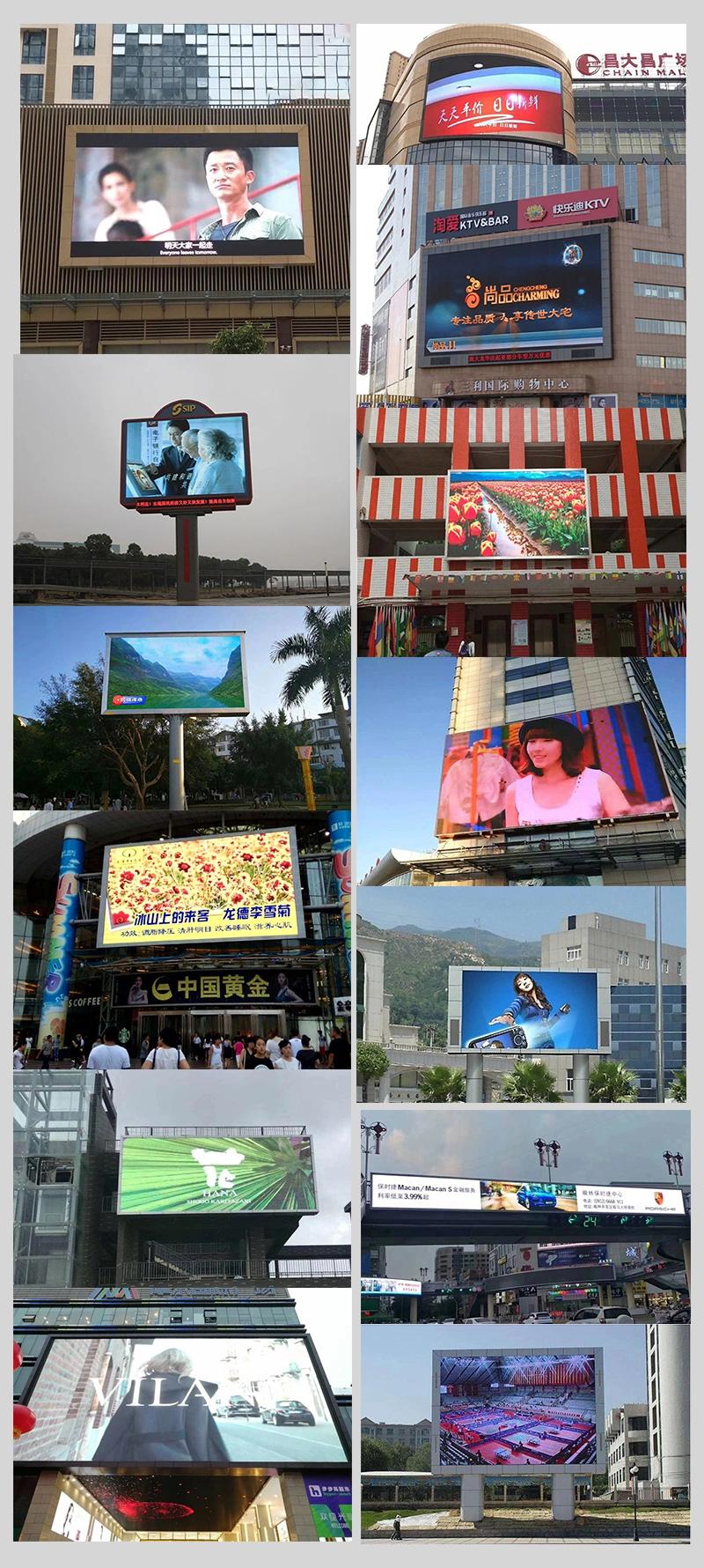 P10 P8 Outdoor Waterproof High-Brightness LED Electronic Display Rain-Proof High-Definition Full-Color TV Large Screen