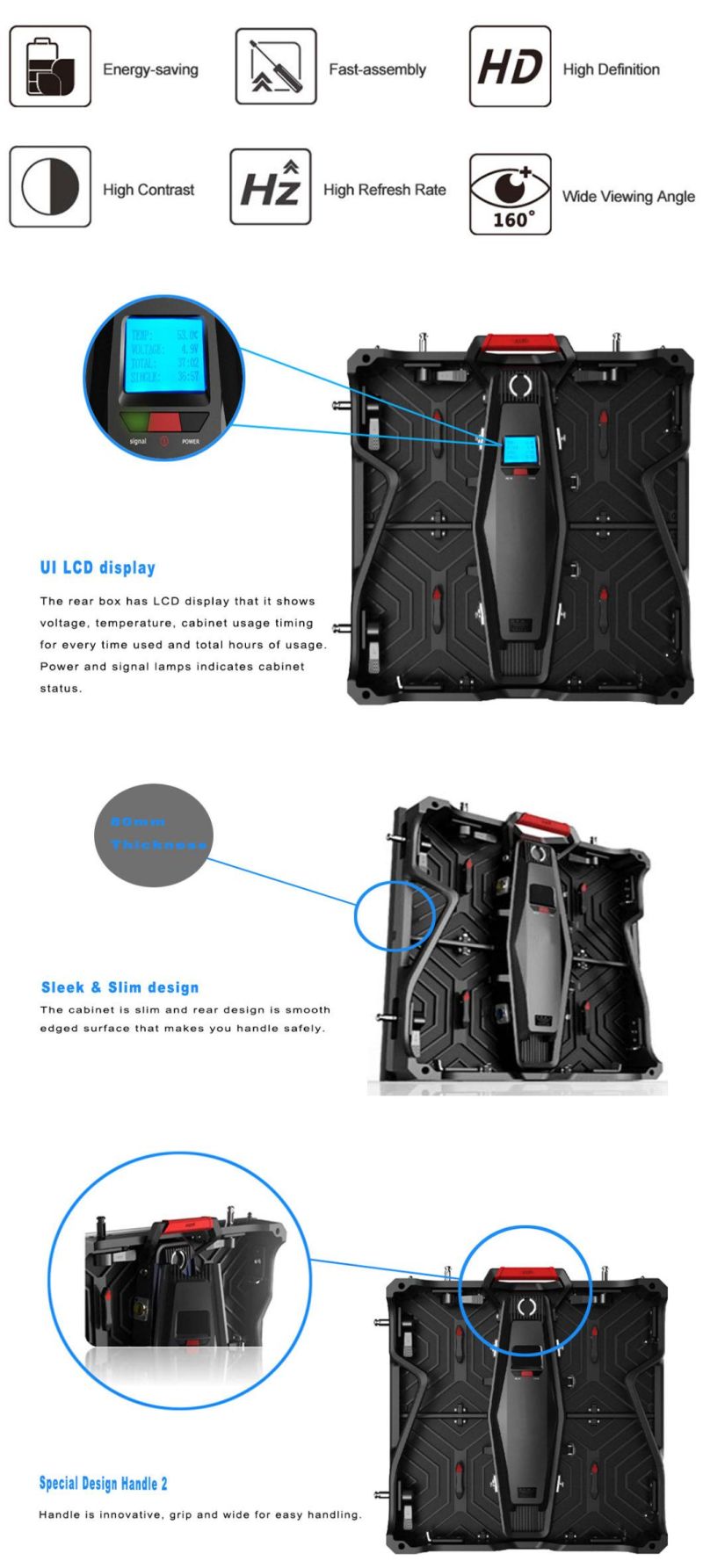 P3 P4 P5 P6 Ultra High Definition Excellent Cisual Effects Stage Outdoor LED Display Panel