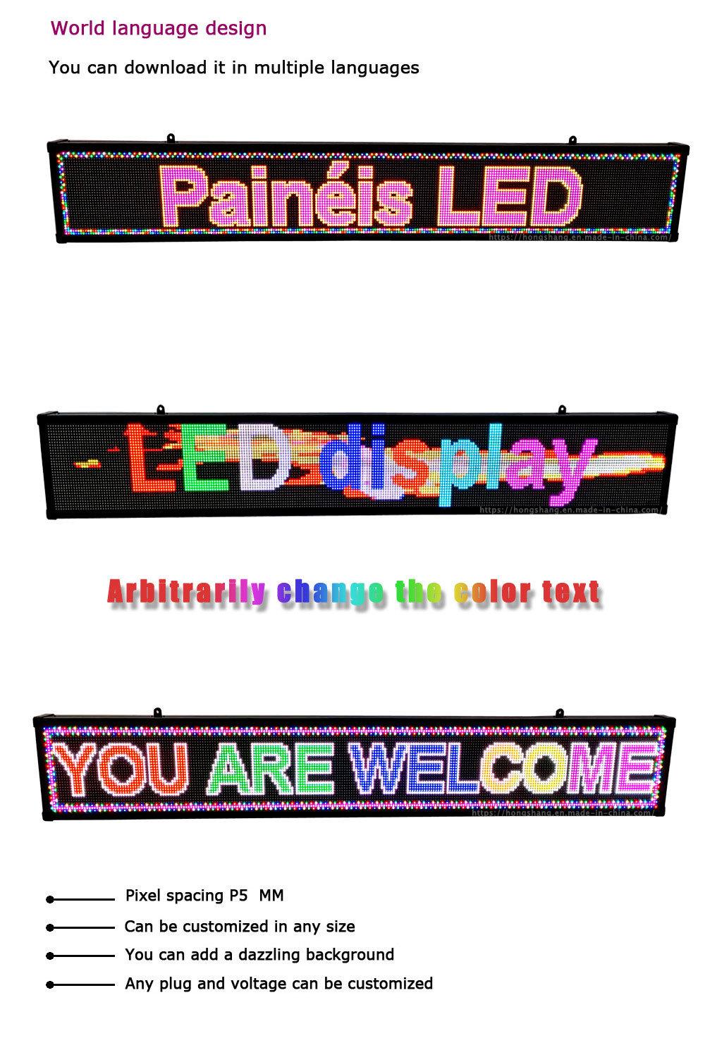 New Indoor Full Color Window Advertising Text LED Displays