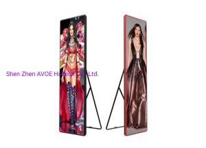 Light Weight Slim P2.5mm Advertising LED Poster Display for 4s Shop/ Airports Easy Control 480*1920mm