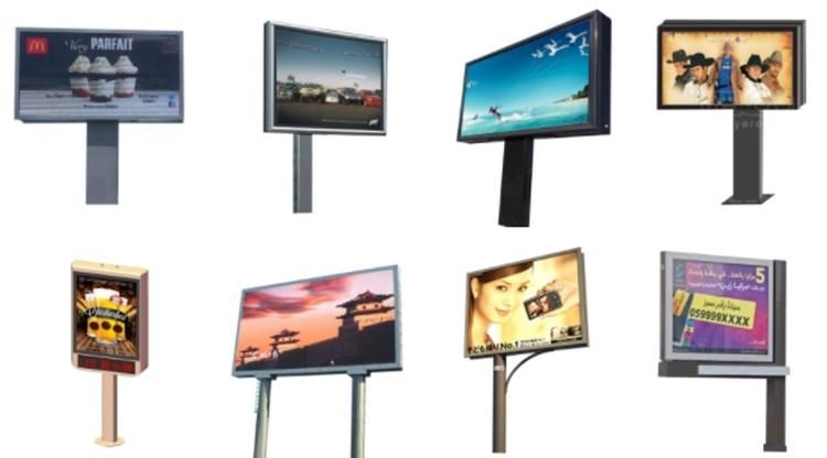 Outdoor Ground Standing Advertisement Digital LED Screen Billboard Structure