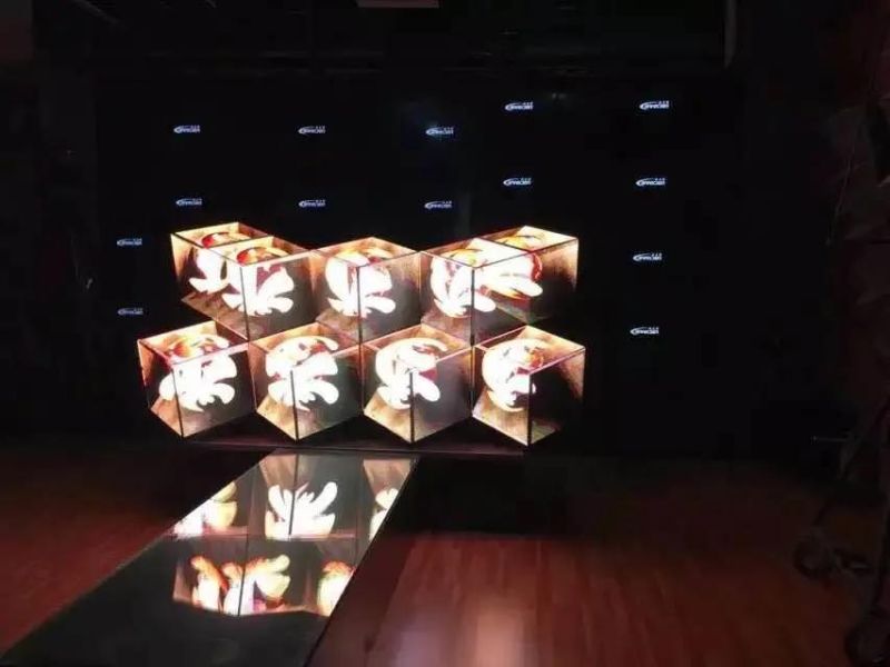 P4 P5 Six Faces Indoor Full Color Irregular Shape Magic Cube LED Display Screen