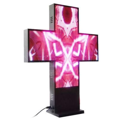 Double Side P10 SMD Full Color LED Display Pharmacy Cross LED Sign