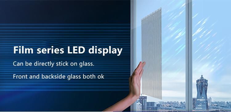 Indoor Ultra Thin Adhesive LED Transparancy Display