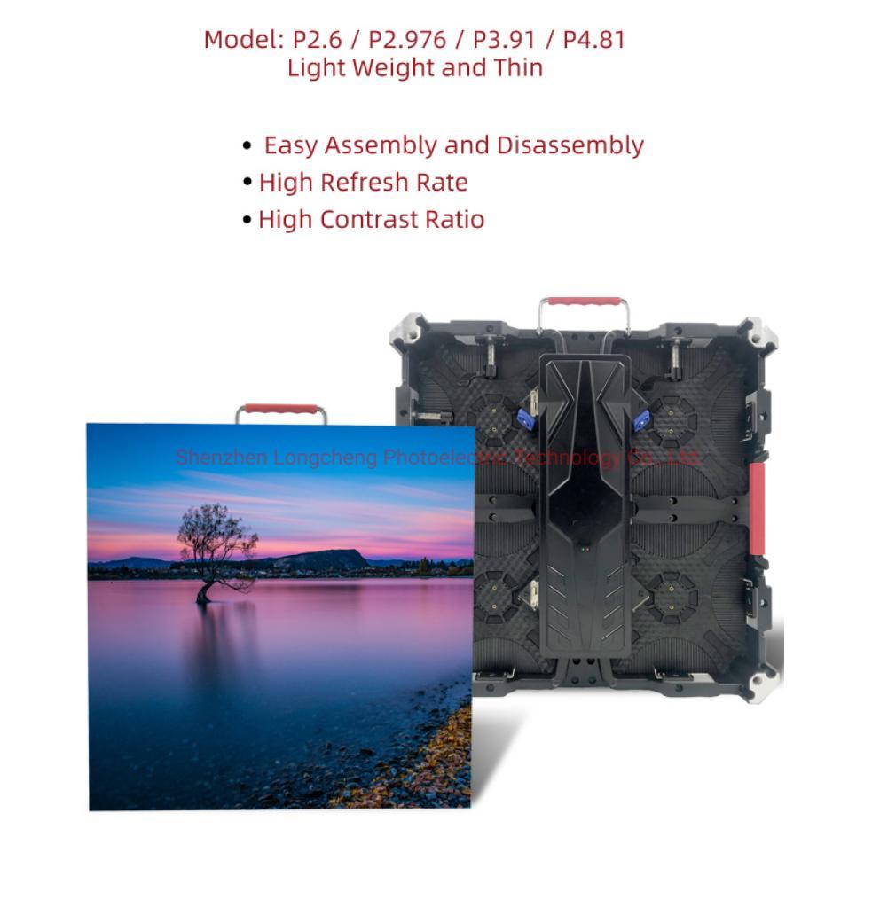 Outdoor P2.976 LED Display Aluminum LED Display 500*500mm LED Video Display P2.9 Rental LED Display