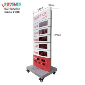 Waterproof Oil Price Display LED Prices Gas Station 7 Segment LED Signs Standing Gas Price Sign