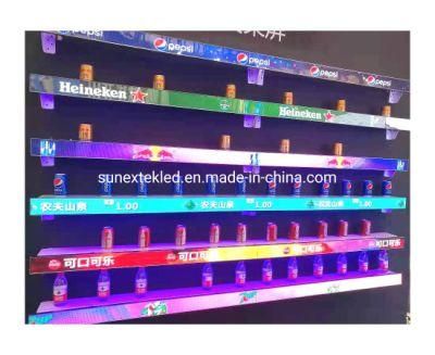 HD P2 P1.56 P1.875 Supermarket Shop Untra- Slim Light Weight Shelf Gob LED Video Display Screen