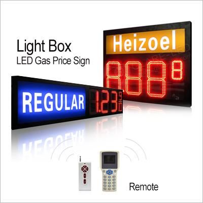 Hot-Sale Gas Price LED Light Box 8.888 8888 8.889 8.889/10 12inch 10inch 16inch Digital Number 7 Segment LED Box Light Gas Price Sign