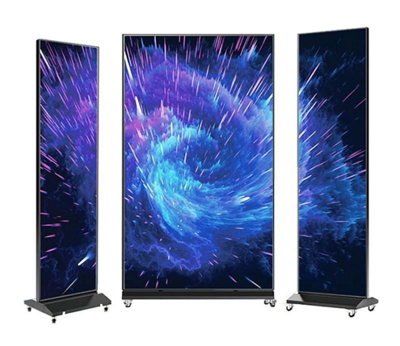 New Design LED Display Stand Slim Digital Signage LED Advertising Screen LED Display Screen LED Mirror Video Poster