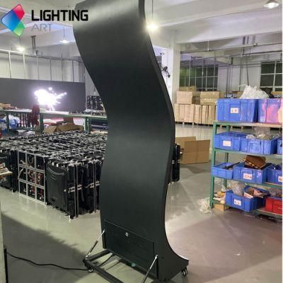 P2.5 Ultra Thin Interior Full Color LED Poster Screen Smart Digital Indoor S-Shaped LED Mirror Display