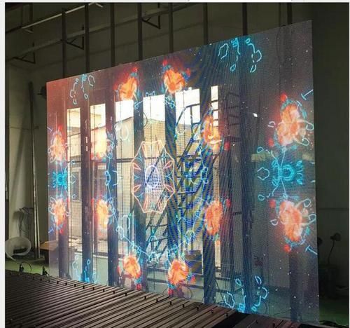 Mesh LED Video Wall P3.91-7.8 Transparent LED Display Screens for Showcase Advertising