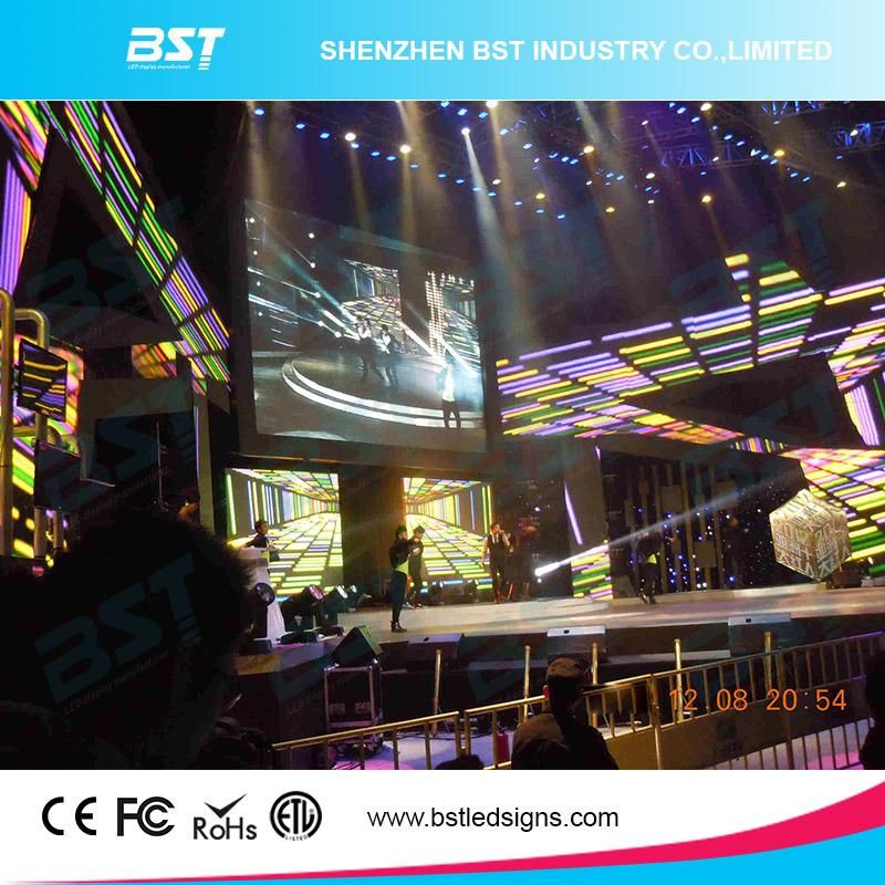 P5.95mm SMD 2727 RGB Waterproof LED Video Wall Rental with 500 X 1000mm Cabinet