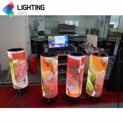 New Design Indoor P2.5 P3 SMD Full Color RGB Soft Curved Circular LED Displays 320*160mm Flexible LED Display Screen