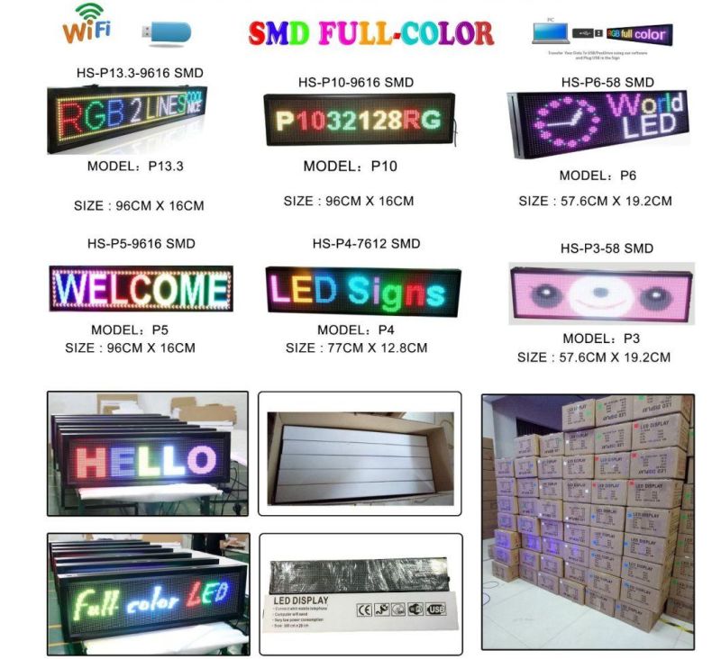 P10 SMD Single Red Color Display Module Indoor LED Billboard