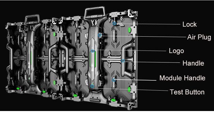 P2.976 P2.9 Indoor Rental Magnetic Front Service Diecast aluminum LED Display