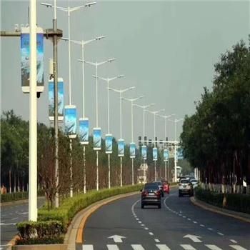 Outdoor Street Lighting Pole LED Display P4 Road Advertising Screen