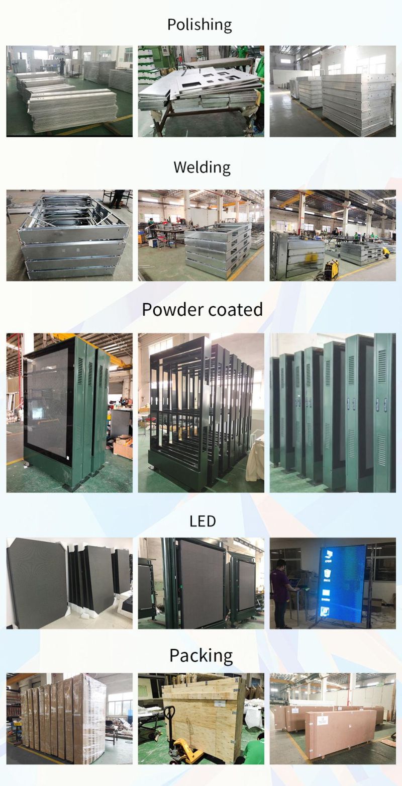 Outdoor Water-Proof Fixed Installation P3 LED Display Screen LED Mupi Advertising Custom Size LED Light Box