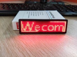 LED Nametag Single Red/Green/Blue/White/Yellow/Purple 44*11 Pixel USB Cable