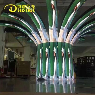 Creative Flexible LED Soft Screen Indoor Horn-Shaped Tree Video Display