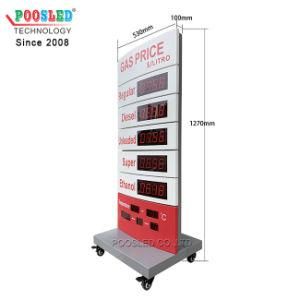 Waterproof Oil Price Display Gas Boards Prices Gas Station 7 Segment LED Signs Standing Gas Price Sign