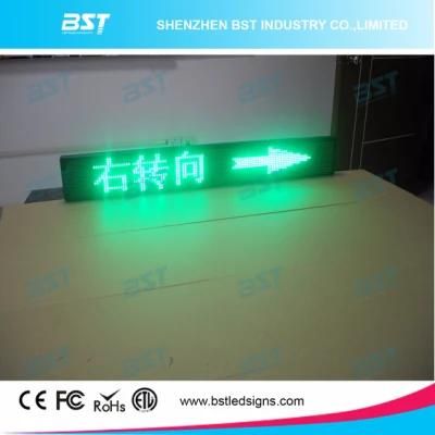 P6 Green Color Programmable Taxi Rear Window LED Text Sign