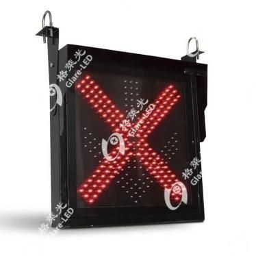 600mm Red Cross Green Arrow LED Lane Control Sign Board Stop and Go LED Traffic Control Sign