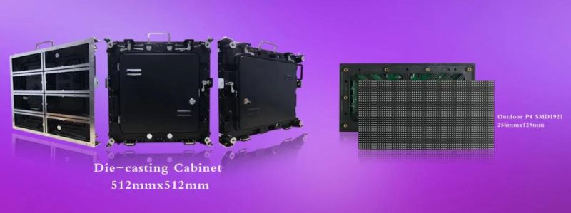 Back Service High Refresh Rate Outdoor P4 SMD1921 LED Display Screen