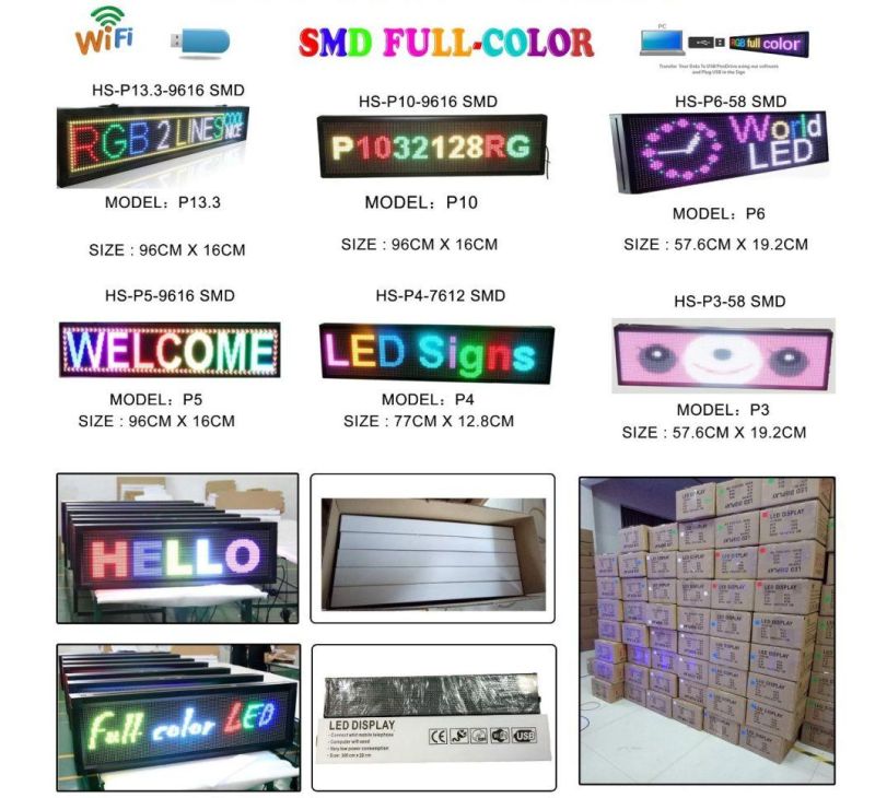 Best-Selling Window Multifunctional Mixed-Color Ad Text Edit Signage LED Display