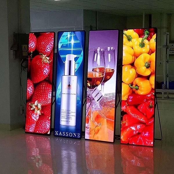 Small Pitch Portable Digital Signage P2 P2.5 P3 Indoor Poster Mini LED Display Screen Poster LED Screen Mirror Portable Screen