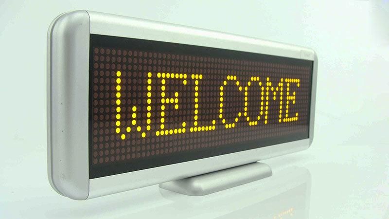 Yellow Color Desk LED Moving Sign 16X64