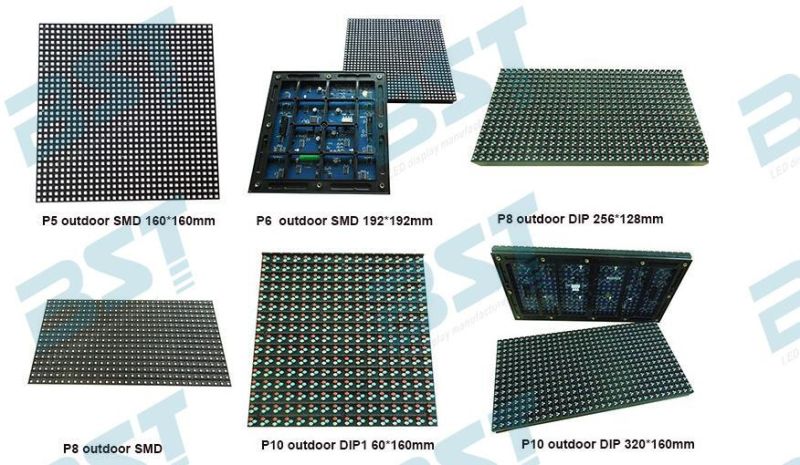 Front Access P5, P6, P8, P10, 1r1g1b Outdoor Full Color LED Display for Commercial Advertising