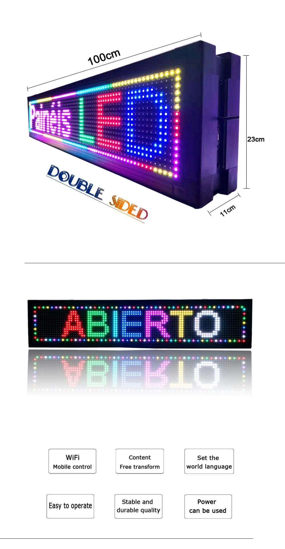 Outdoor Double-Sided Car LED Screen P10 Full Color Scrolling Display Sexy Movie Information Panel