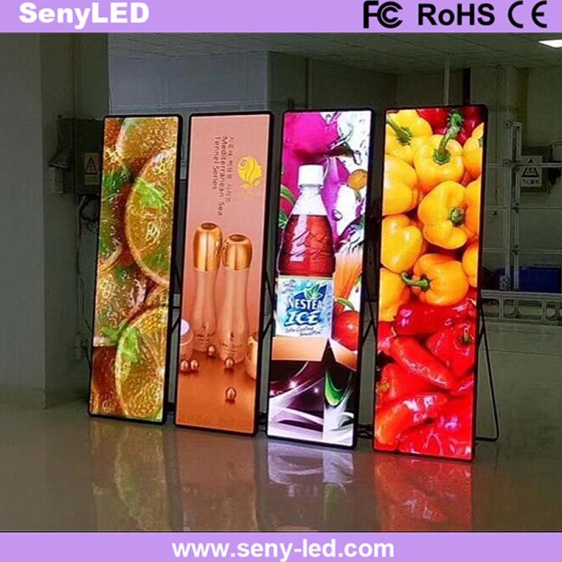 Shop Video Ads Screen Panel High Quality Full Color LED Poster Display