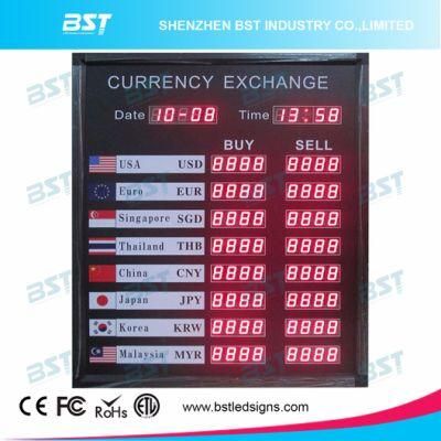 Indoor Red Digit LED Exchange Rate Signboard (1.2&quot; digit size)