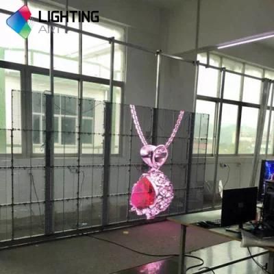 P3.9-7.8 Indoor Glass Flexible Transparent P3.91mm Semioutdoor Curtain LED Display