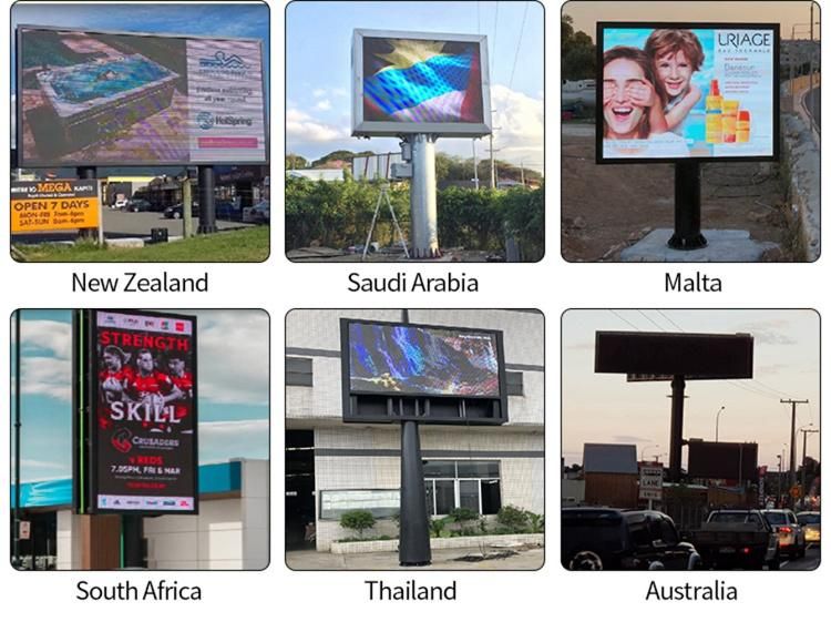 Commercial Outdoor Advertising Electronic P8 Energy Saving Ad Big LED Screen Display Billboard