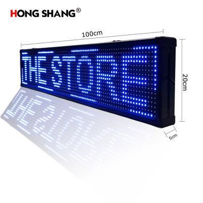 Best-Selling Blue Color 100X20cm Advertising LED Display