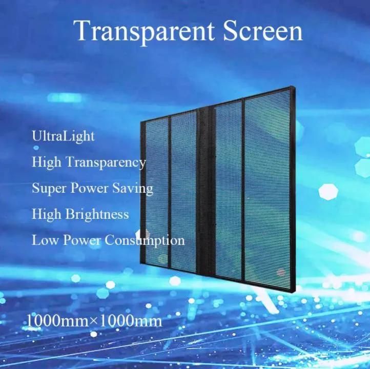 2022 Kensun High Brightness Transparent LED Screen Display Glass Window LED Transparente Video Wall