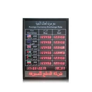 Indoor LED Electronic Currency Board LED Foreign Currency Board for Office Sign Rates Currency Exchange