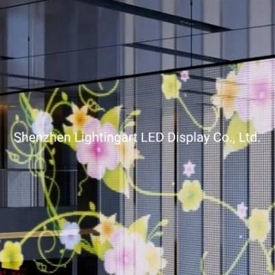 Magic Transparent Glass LED Screen Shop Window Display